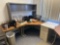 O- (2) Desks, Filing Cabinet, and Metal Stacking System