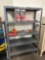 Metal Shelf and Contents