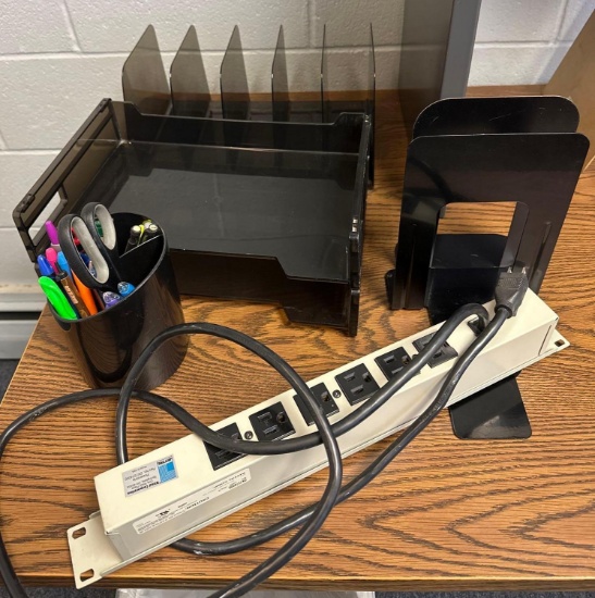 O- Surge Protector, Filing Racks, and Bookends