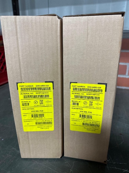 (2) Polycom VVX 500 Business Media Phones