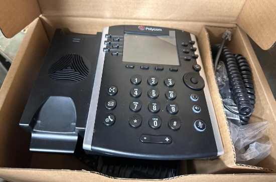 (3) Polycom VVX410 Desktop Phones