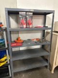 Metal Shelf and Contents