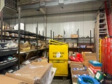 L- Shaped Green Shelving Unit (North 1/2 Wall and (1) Middle)