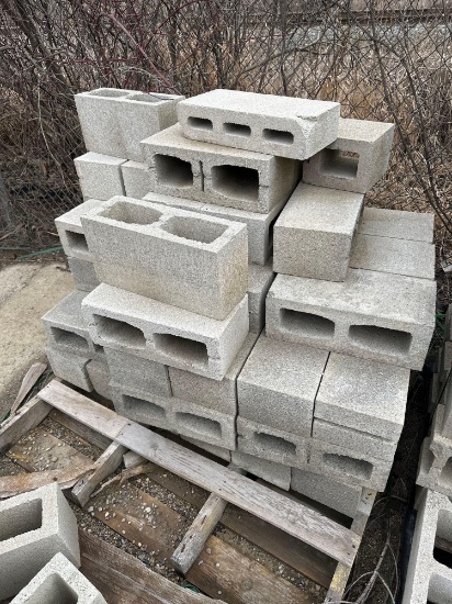 Y- Lot of Assorted Cinder Blocks