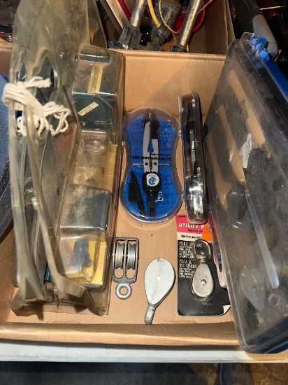 G- Mini Wood Lathe, Mini Pulley's, (2) Compass Sets, and Wood Turning Set
