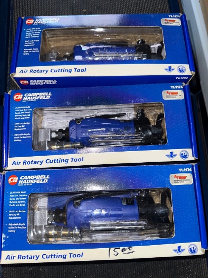 G- (3) Campbell Hausfeld Air Rotary Cutting Tools