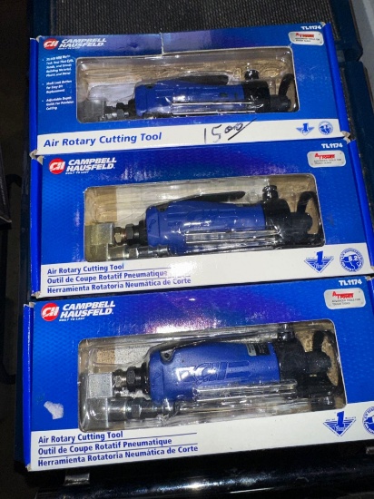 G- (3) Campbell Hausfeld Air Rotary Cutting Tools