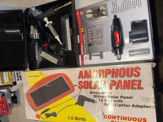 G- Soldering Kit, Rotary Tool Kit, and Amorphous Solar Panel