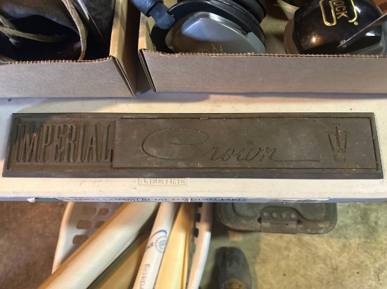 G- Brass Imperial Crown Plate