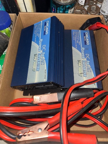 G- (2) Chicago Electric DC to AC Power Inverters