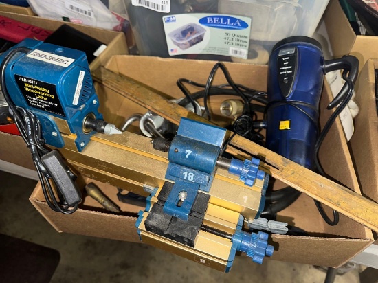 G- Central Machinery Mini Hobby Woodworking Lathe and Other Items