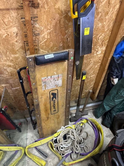 G- Creepers, Tow Strap, Ropes, Saws, and Sledge Hammers
