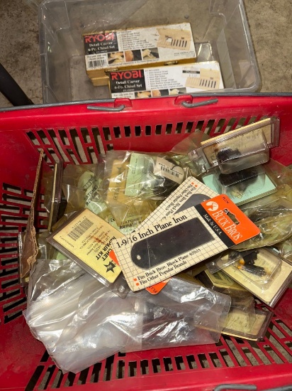 G- Assorted Hardware and (4) Ryobi Chisel Sets