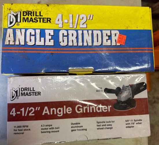 G- (2) Drill Master 4 1/2" Angle Grinders