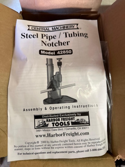 G- Central Machinery Steel Pipe/Tubing Notcher