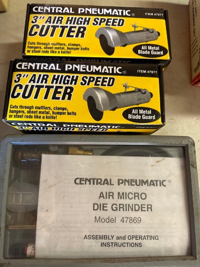 G- Air Micro Die Grinder and (2) 3" Air High Speed Cutters