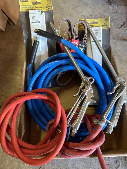 G- Shelf Brackets, Sanding Belts, and (2) Bink's Air Compressor Nozzles