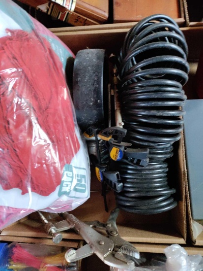 G2- Air Hose, Scaffolding Wheel, Wood Clamps, and Shop Towels