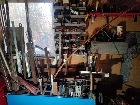 G2- Metal Bin and Contents With Organizing Bins