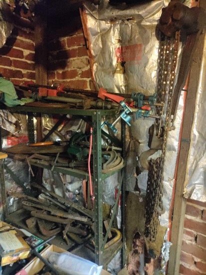 G1- Metal Shelf With Clamps and Chain Fall