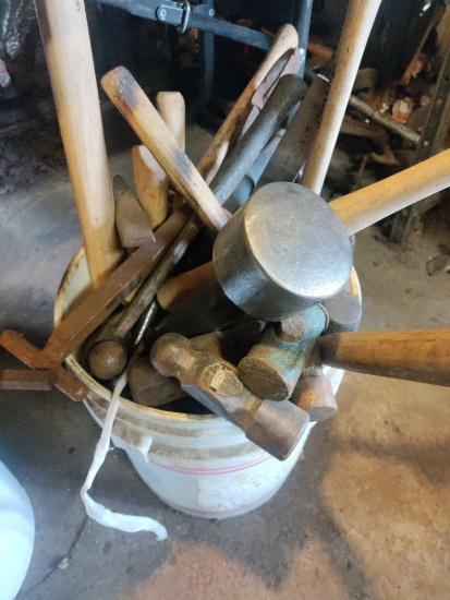 G1- Bucket of Assorted Hammers