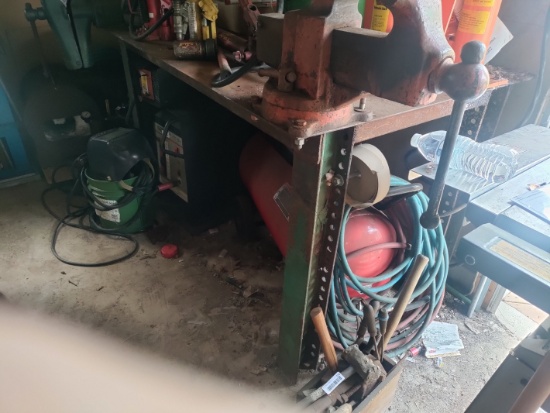 Steel Top Metal Table With "I" Beam Legs