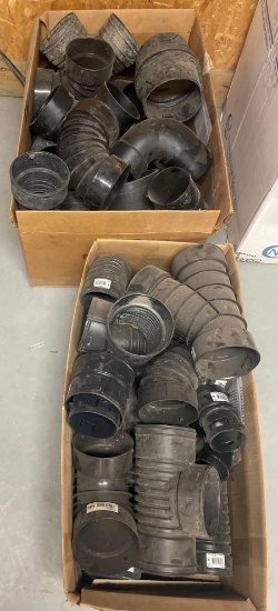 B1 R1- (2) Boxes of Plastic 3" - 4" Outdoor Drainage Pipe Connectors