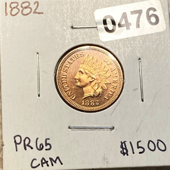 1882 CAM Indian Head Cent GEM PROOF