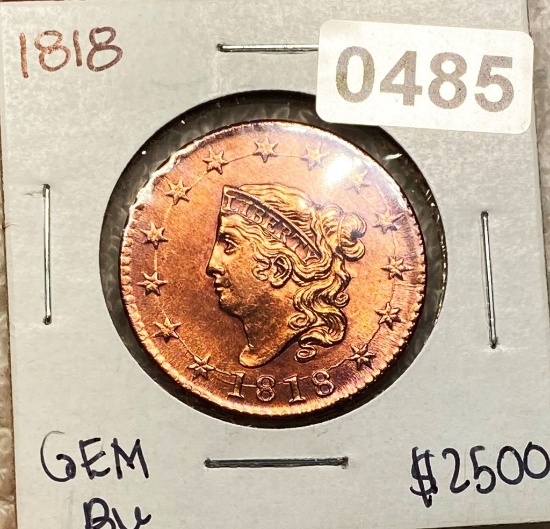1818 Classic Head Cent GEM BU