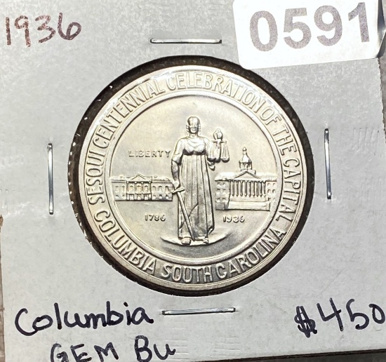 1936 Columbia Half Dollar GEM BU