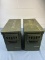 2 military ammo boxes