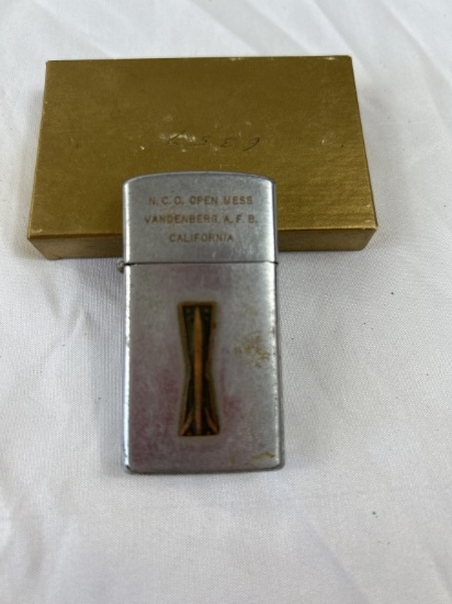 Vintage Vulcan lighter, NCO Open Mess Vandenberg