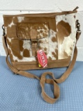 New, with tags, Showman cowhide purse