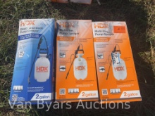 1 HDX Bleach and Deck Pump Sprayer and 2 HDX Multi-Use Pump Sprayer