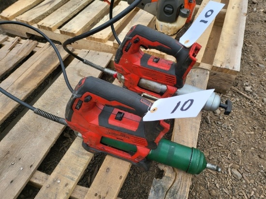 (2) Milwaukee Electric Grease Guns