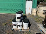 Buckets of Calcium Chloride Pellets