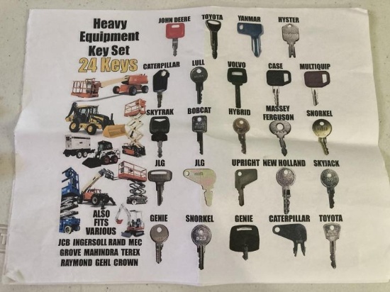 24 Heavy Equipment Key Set