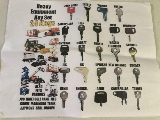 24 Heavy Equipment Key Set