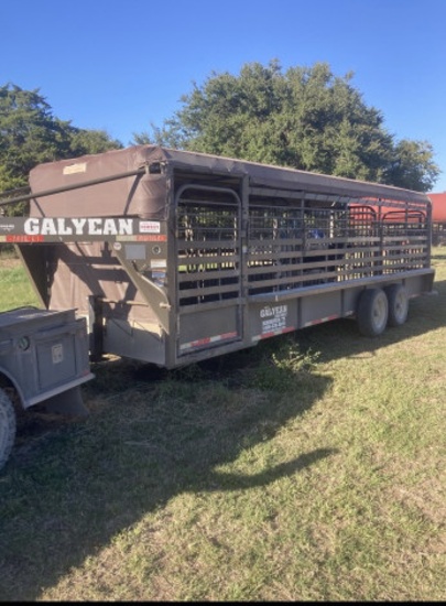 2016 Galyean 24' x 6'8" GN Livestock Trailer