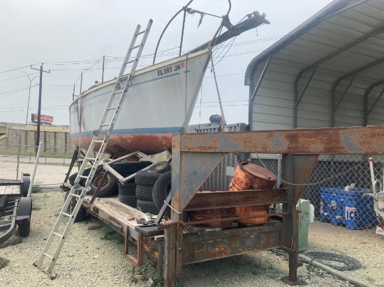 Shopbuilt GN Trailer with Sail Boat