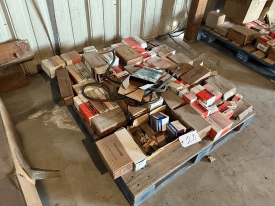 Pallet of Sparkplug Wire Set, Fan control, etc