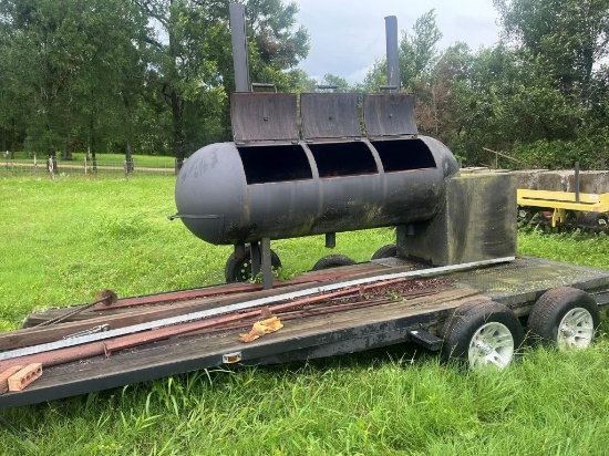 BBQ Pit/Smoker on Trailer