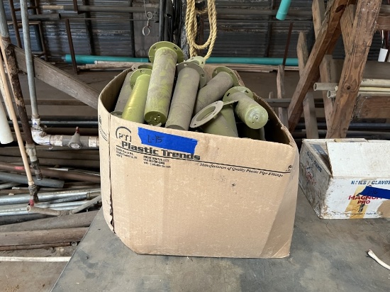 Box of Plastic Pipe Fittings
