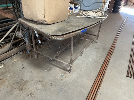 6'3" x 3'4" x 29 1/4" Metal Framed Table