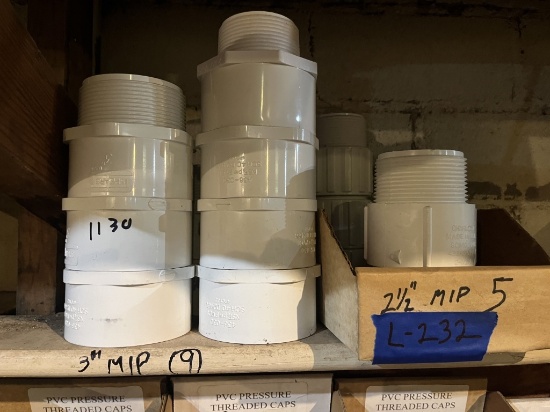 Qty of 2 1/2" & 3" MIP's PVC