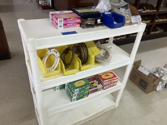 34" x 14" x 39" Poly Shelf w/ Contents