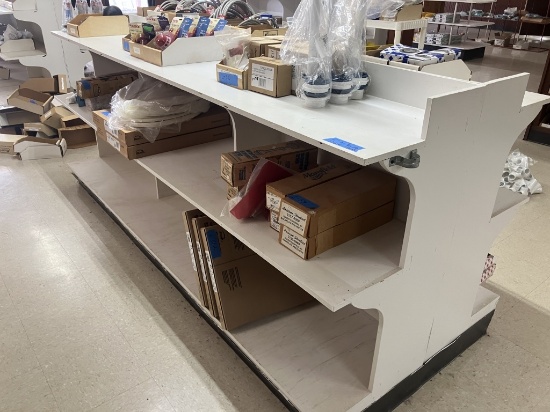 Pair of Wooden Display Shelves