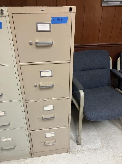 4 Drawer Filing Cabinet 26-1/2" x 15" x 52"