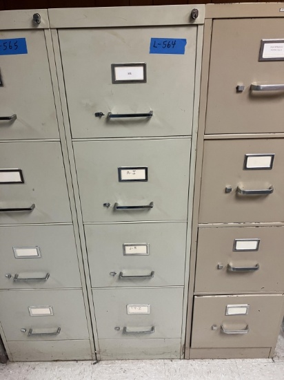 4 Drawer Filing Cabinet 28" x 15" x 52"