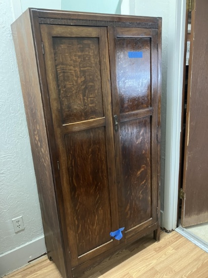 Wooden Wardrobe 34" x 16-1/2" x 68"